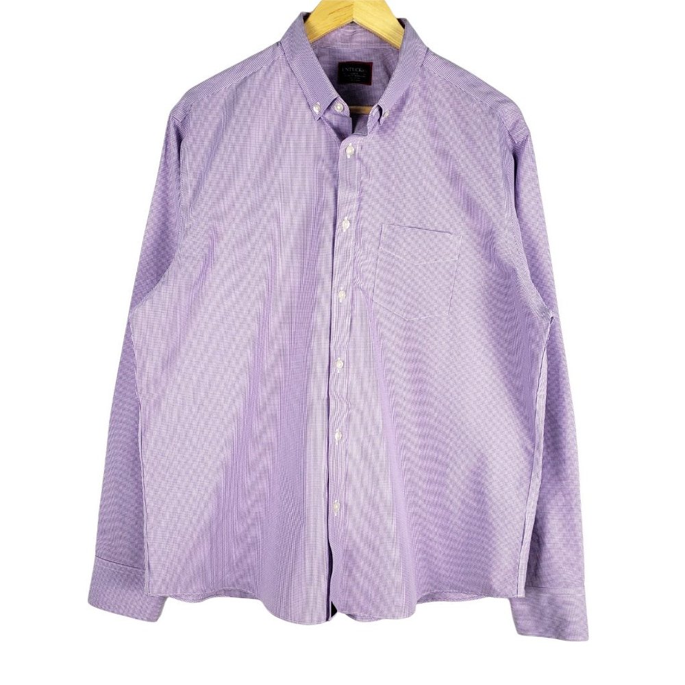 UNTUCKit Speri Relaxed Fit Button Shirt Mens Size Large Long Sleeve Check Plaid